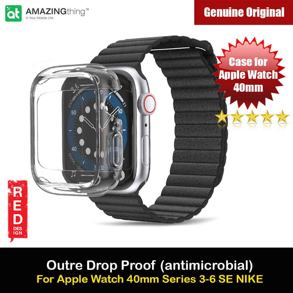 Picture of Amazingthing Outre Drop Proof Case with Front Built in Screen Protector for Apple Watch 40mm Series 4 5 6 SE (antimicrobial Clear) Apple Watch 40mm- Apple Watch 40mm Cases, Apple Watch 40mm Covers, iPad Cases and a wide selection of Apple Watch 40mm Accessories in Malaysia, Sabah, Sarawak and Singapore 