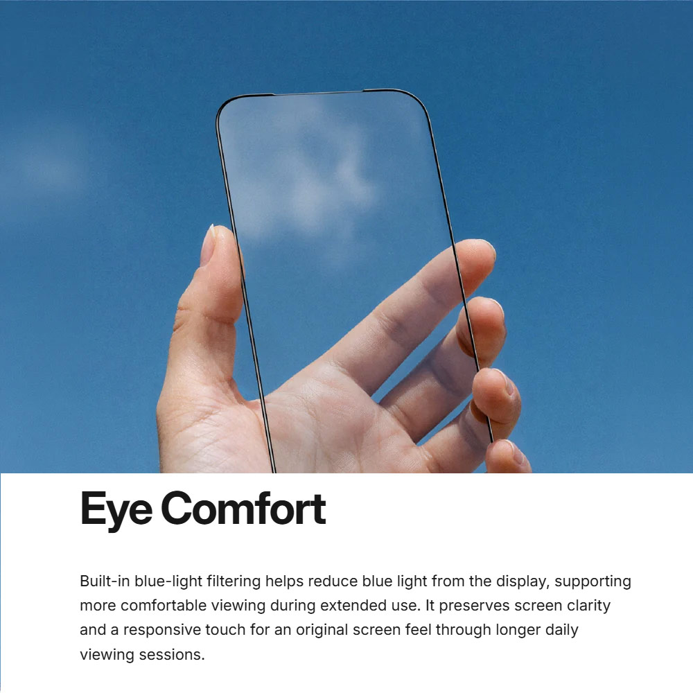 Picture of Apple iPhone 18 Pro Max Screen Protector | Amazingthing RADIX Liquid Anti Blue Light Full Tempered Glass 3D Frame Screen Protector for iPhone 18 Pro Max 6.9 - Anti Blue Light