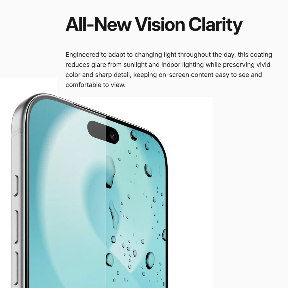 Picture of Apple iPhone 18 Pro Screen Protector | Amazingthing RADIX Vision Clear Full Tempered Glass 3D Frame Screen Protector for iPhone 18 Pro - Clear
