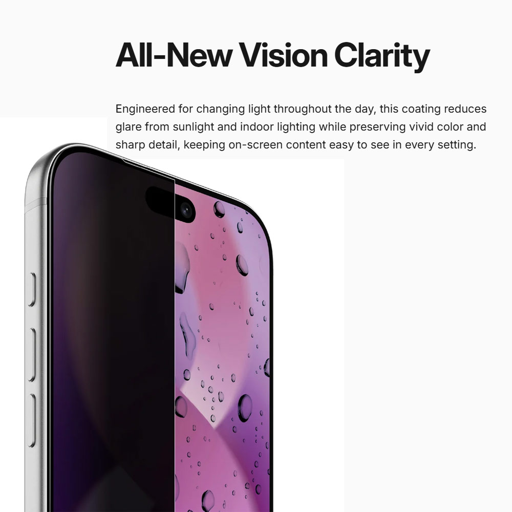 Picture of Apple iPhone 18 Pro Max Screen Protector | Amazingthing RADIX Vision Privacy Full Tempered Glass 3D Frame Screen Protector for iPhone 18 Pro Max 6.9 - Privacy
