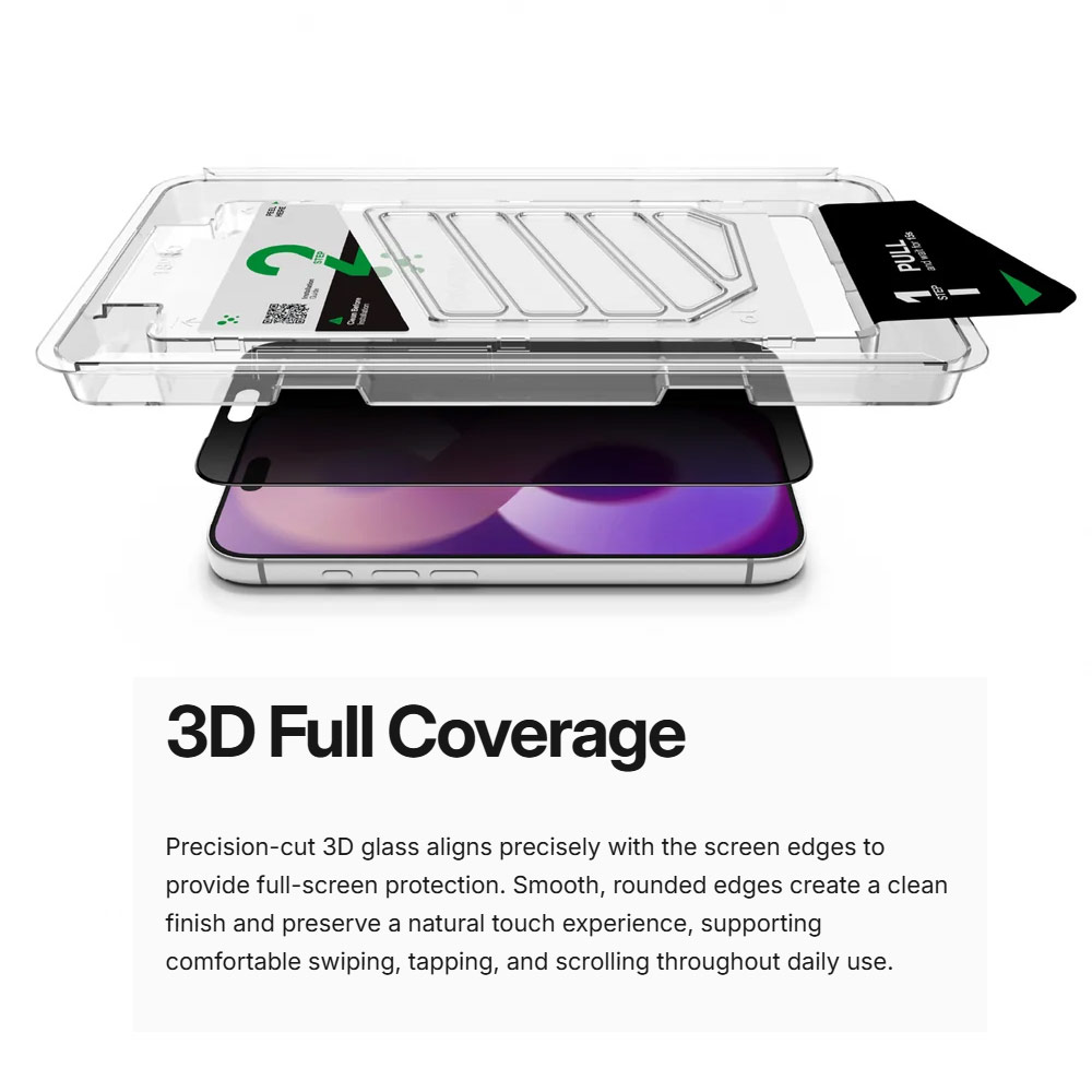 Picture of Apple iPhone 18 Pro Max Screen Protector | Amazingthing RADIX Vision Privacy Full Tempered Glass 3D Frame Screen Protector for iPhone 18 Pro Max 6.9 - Privacy