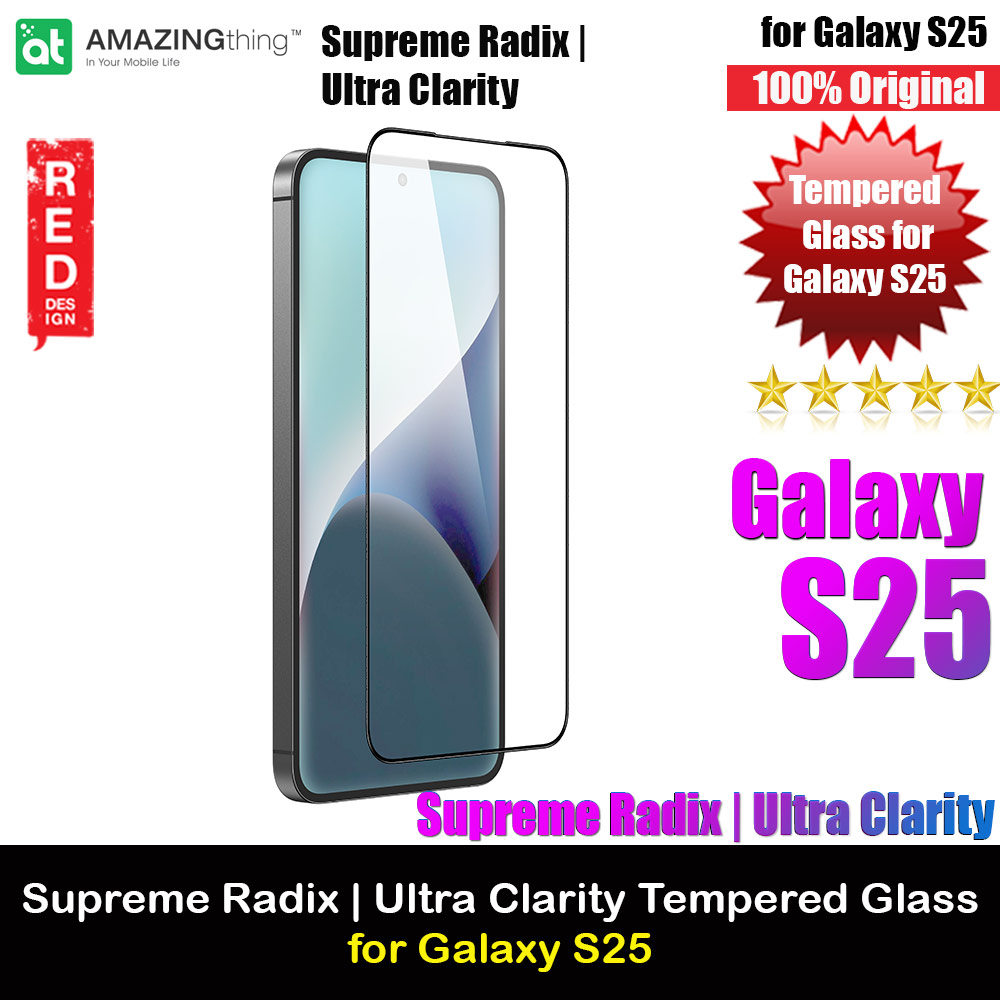 Picture of Amazingthing Galaxy S25 Tempered Glass Screen Protector Supreme Radix Ultra Clarity (Clear) Samsung Galaxy S25- Samsung Galaxy S25 Cases, Samsung Galaxy S25 Covers, iPad Cases and a wide selection of Samsung Galaxy S25 Accessories in Malaysia, Sabah, Sarawak and Singapore 