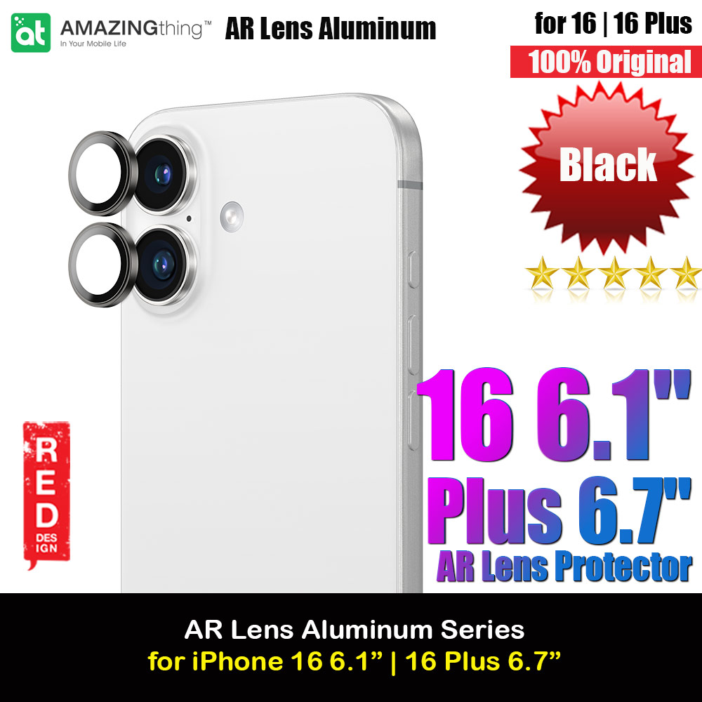 Picture of Amazingthing Supreme AR Camera Lens Glass Aluminum Frame Defender Tempered Glass Protector for iPhone 16 6.1 iPhone 16 Plus 6.7 (2PCS Black) Apple iPhone 16 6.1- Apple iPhone 16 6.1 Cases, Apple iPhone 16 6.1 Covers, iPad Cases and a wide selection of Apple iPhone 16 6.1 Accessories in Malaysia, Sabah, Sarawak and Singapore 