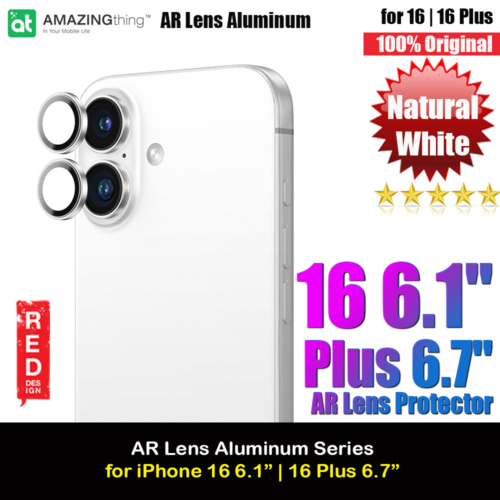 Picture of Amazingthing Supreme AR Camera Lens Glass Aluminum Frame Defender Tempered Glass Protector for iPhone 16 6.1 iPhone 16 Plus 6.7 (2PCS Natural White) Apple iPhone 16 6.1- Apple iPhone 16 6.1 Cases, Apple iPhone 16 6.1 Covers, iPad Cases and a wide selection of Apple iPhone 16 6.1 Accessories in Malaysia, Sabah, Sarawak and Singapore 