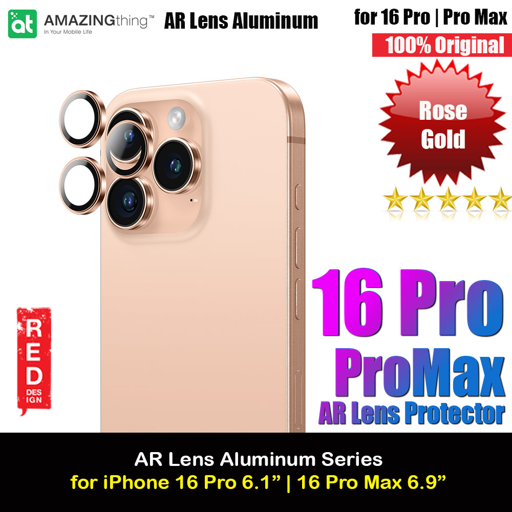 Picture of Amazingthing Supreme AR Camera Lens Glass Aluminum Frame Defender Tempered Glass Protector for iPhone 16 Pro 6.3 iPhone 16 Pro Max 6.9 (3PCS Rose Gold) Apple iPhone 16 Pro 6.3- Apple iPhone 16 Pro 6.3 Cases, Apple iPhone 16 Pro 6.3 Covers, iPad Cases and a wide selection of Apple iPhone 16 Pro 6.3 Accessories in Malaysia, Sabah, Sarawak and Singapore 