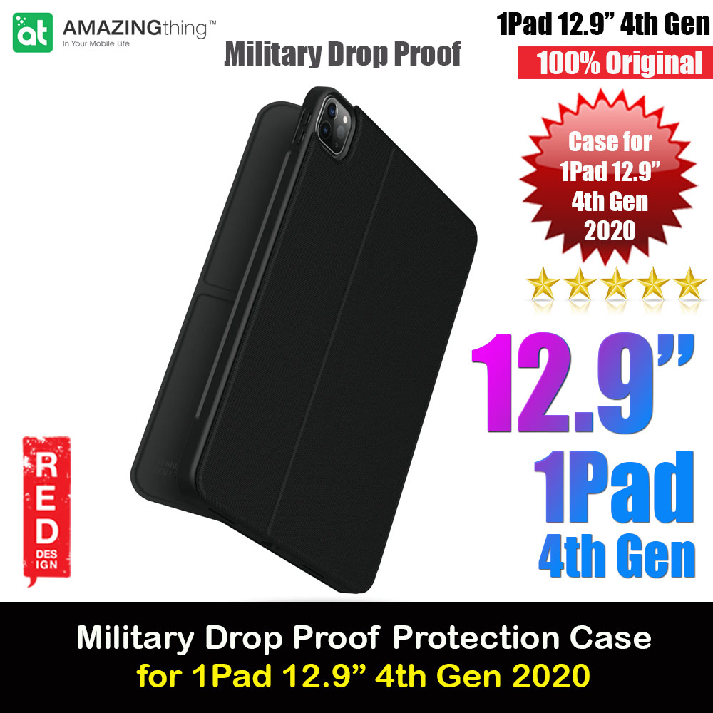 Picture of AMAZINGthing MiL Drop proof Folio Flip Case For iPad Pro 12.9 4th Gen 2020 (Black) Apple iPad Pro 12.9 4nd gen 2020- Apple iPad Pro 12.9 4nd gen 2020 Cases, Apple iPad Pro 12.9 4nd gen 2020 Covers, iPad Cases and a wide selection of Apple iPad Pro 12.9 4nd gen 2020 Accessories in Malaysia, Sabah, Sarawak and Singapore 