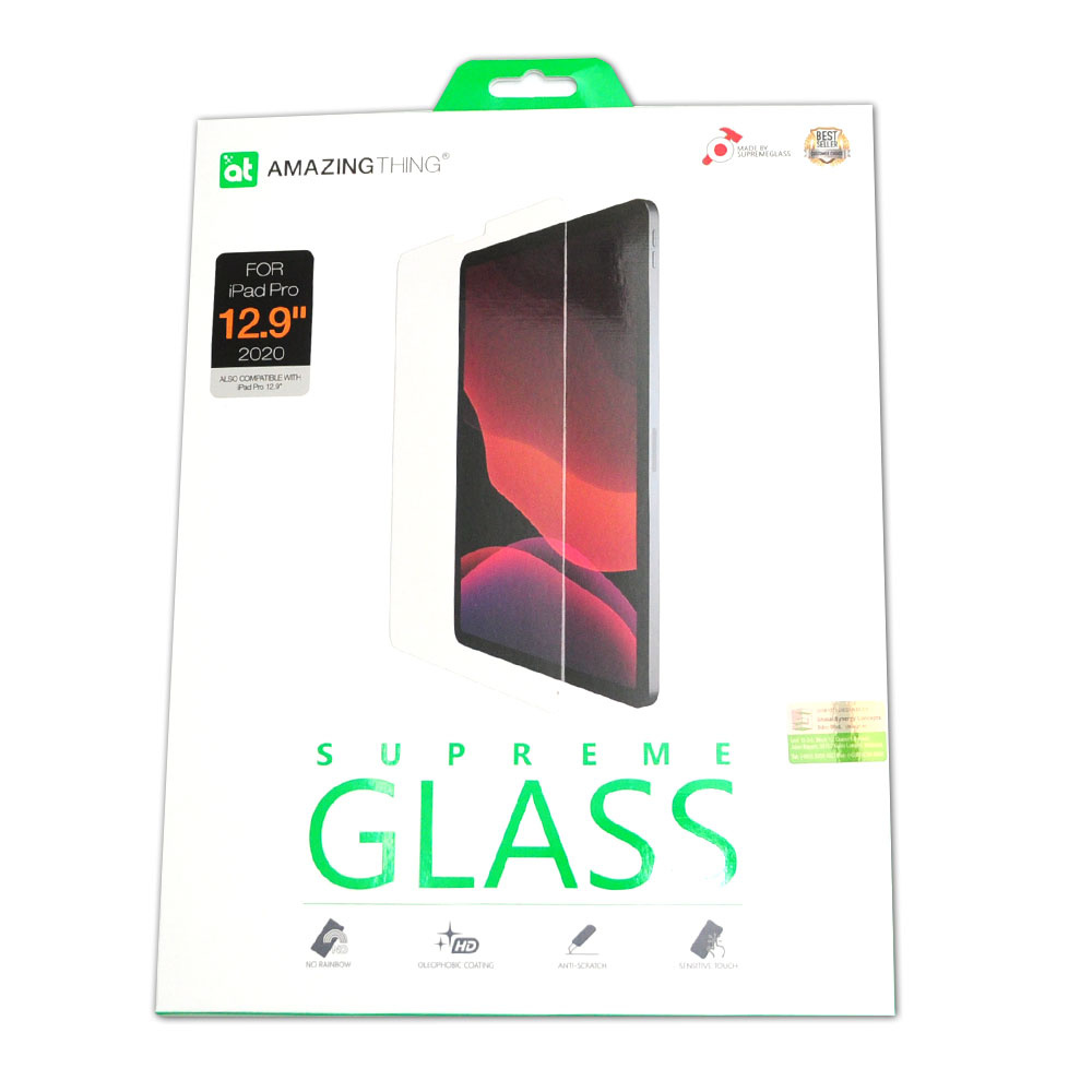 Picture of Apple iPad Pro 12.9 4nd gen 2020  | AMAZINGthing Premium SUPREMEGLASS Tempered Glass for Apple iPad Pro 12.9 2020 0.33mm