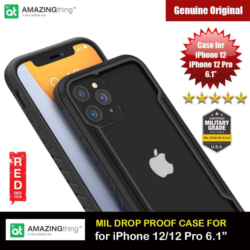 Picture of Amazingthing Military Drop Proof Case for iPhone 12 iPhone 12 Pro 6.1 (Black) Apple iPhone 12 6.1- Apple iPhone 12 6.1 Cases, Apple iPhone 12 6.1 Covers, iPad Cases and a wide selection of Apple iPhone 12 6.1 Accessories in Malaysia, Sabah, Sarawak and Singapore 