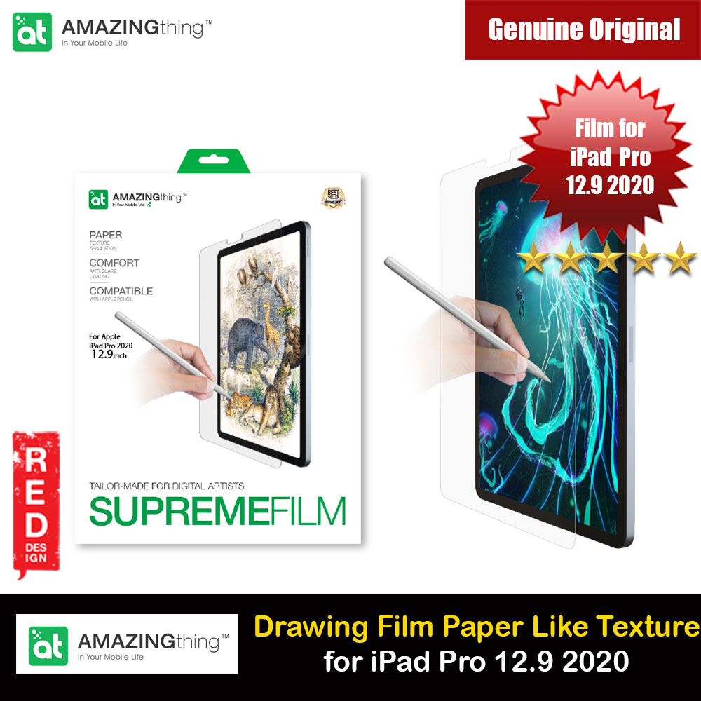 Picture of Amazingthing Supreme Film Tailored Make for Digital Artist Anti Glare Matte Drawing Film Paper Like Screen Protector for Apple iPad Pro 4th Gen 12.9 2020 Apple iPad Pro 12.9 4nd gen 2020- Apple iPad Pro 12.9 4nd gen 2020 Cases, Apple iPad Pro 12.9 4nd gen 2020 Covers, iPad Cases and a wide selection of Apple iPad Pro 12.9 4nd gen 2020 Accessories in Malaysia, Sabah, Sarawak and Singapore 