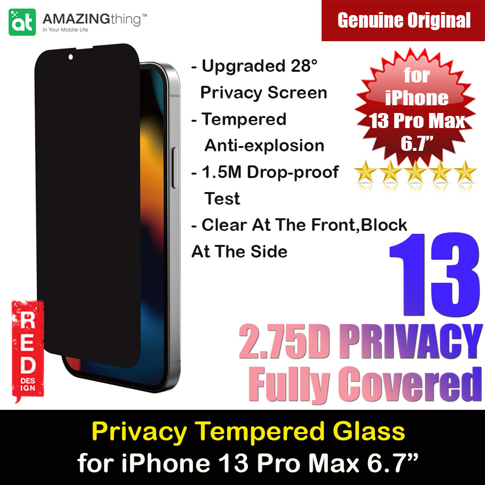 Picture of AMAZINGThing 2.75D Radix Fully Covered Tempered Glass for iPhone 13 Pro Max 6.7 (Privacy Anti View) Apple iPhone 13 Pro Max 6.7- Apple iPhone 13 Pro Max 6.7 Cases, Apple iPhone 13 Pro Max 6.7 Covers, iPad Cases and a wide selection of Apple iPhone 13 Pro Max 6.7 Accessories in Malaysia, Sabah, Sarawak and Singapore 