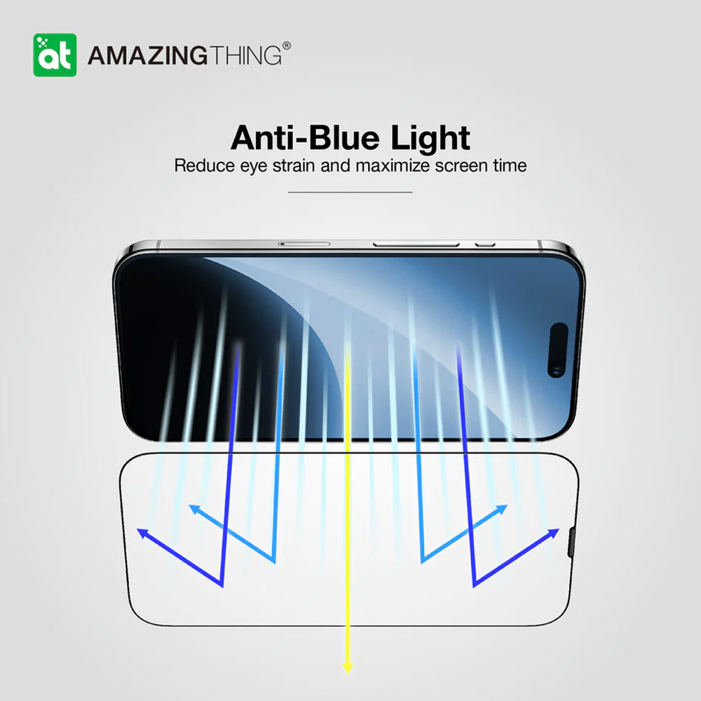 Picture of Apple iPhone 15 6.1  | Amazingthing Radix Fully Covered Tempered Glass for iPhone 15 6.1 (Anti Blue Light)