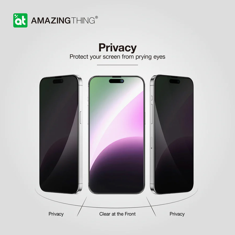 Picture of Apple iPhone 15 6.1  | Amazingthing Radix Privacy Fully Covered Tempered Glass for iPhone 15 6.1 (Anti View)
