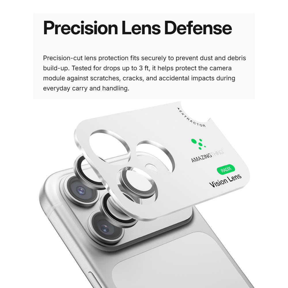 Picture of Apple iPhone 18 Pro Max  | Amazingthing RADIX Vision Camera Lens Protector for iPhone 18 Pro iPhone 18 Pro Max - Clear