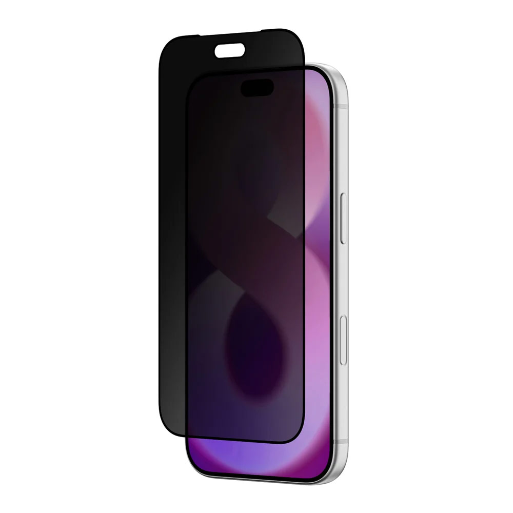 Picture of Apple iPhone 18 Pro Screen Protector | Amazingthing RADIX + Care Privacy Full Tempered Glass 3D Frame Screen Protector for iPhone 18 Pro - Privacy
