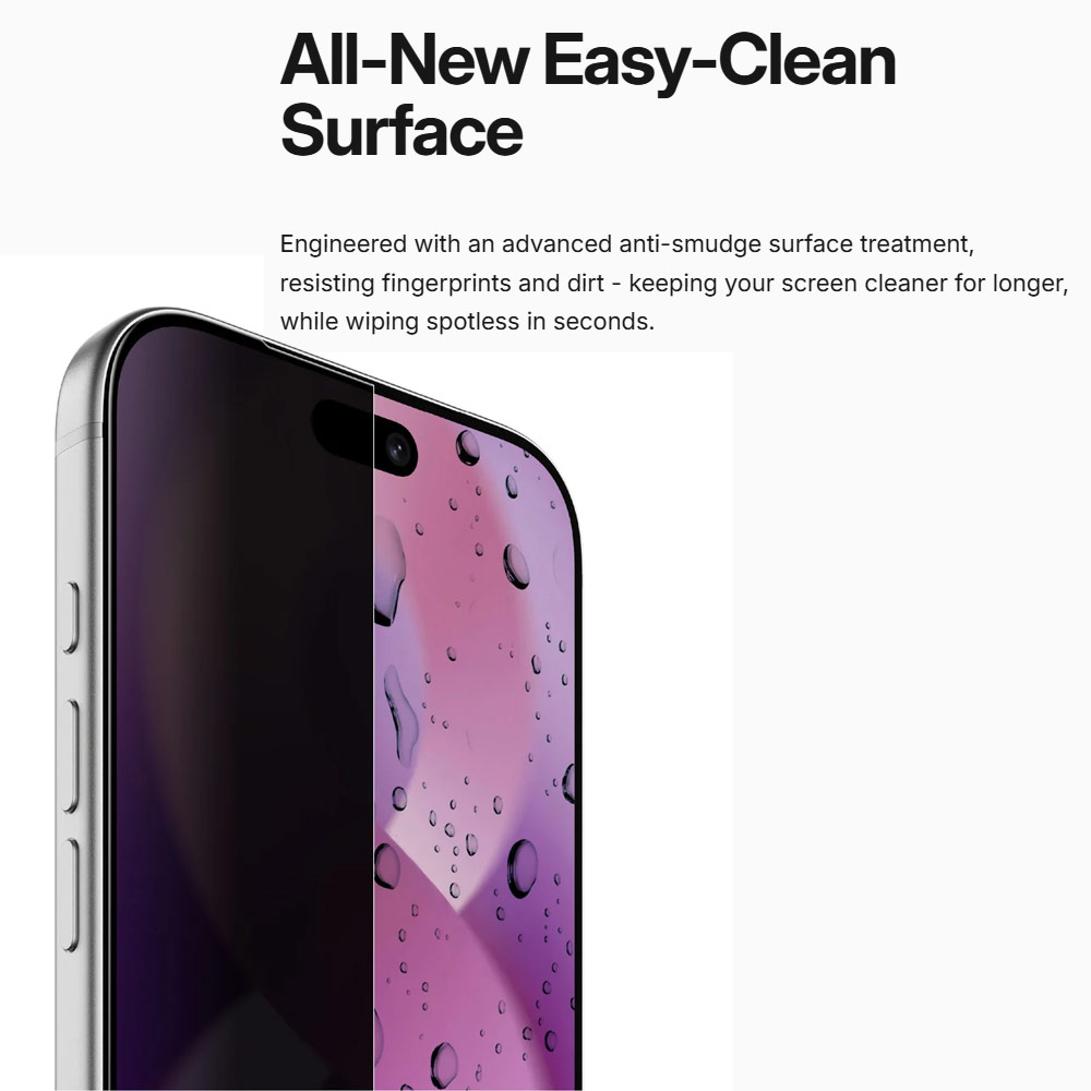 Picture of Apple iPhone 18 Pro Screen Protector | Amazingthing RADIX + Care Privacy Full Tempered Glass 3D Frame Screen Protector for iPhone 18 Pro - Privacy