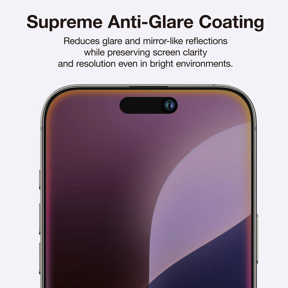 Picture of Apple iPhone 16 6.1  | Amazingthing Radix Supreme Privacy Fully Covered Tempered Glass for iPhone 16 6.1 (Privacy)