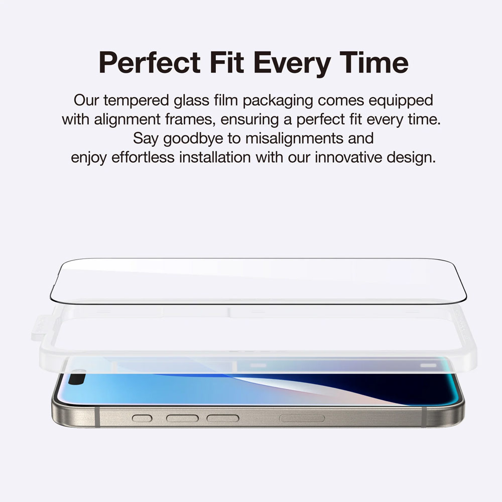 Picture of Apple iPhone 16 Pro 6.3  | Amazingthing Radix Supreme Fully Covered Tempered Glass for iPhone 16 Pro 6.3 (Ultra Clear)