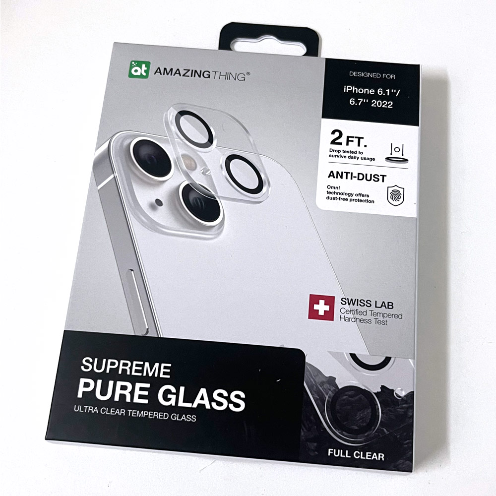 Picture of Apple iPhone 14 6.1  | Amazingthing Supreme Glass Pure Camere Lens Glass Protector for iPhone 14 6.1 iPhone 14 Plus 6.7 (Clear)