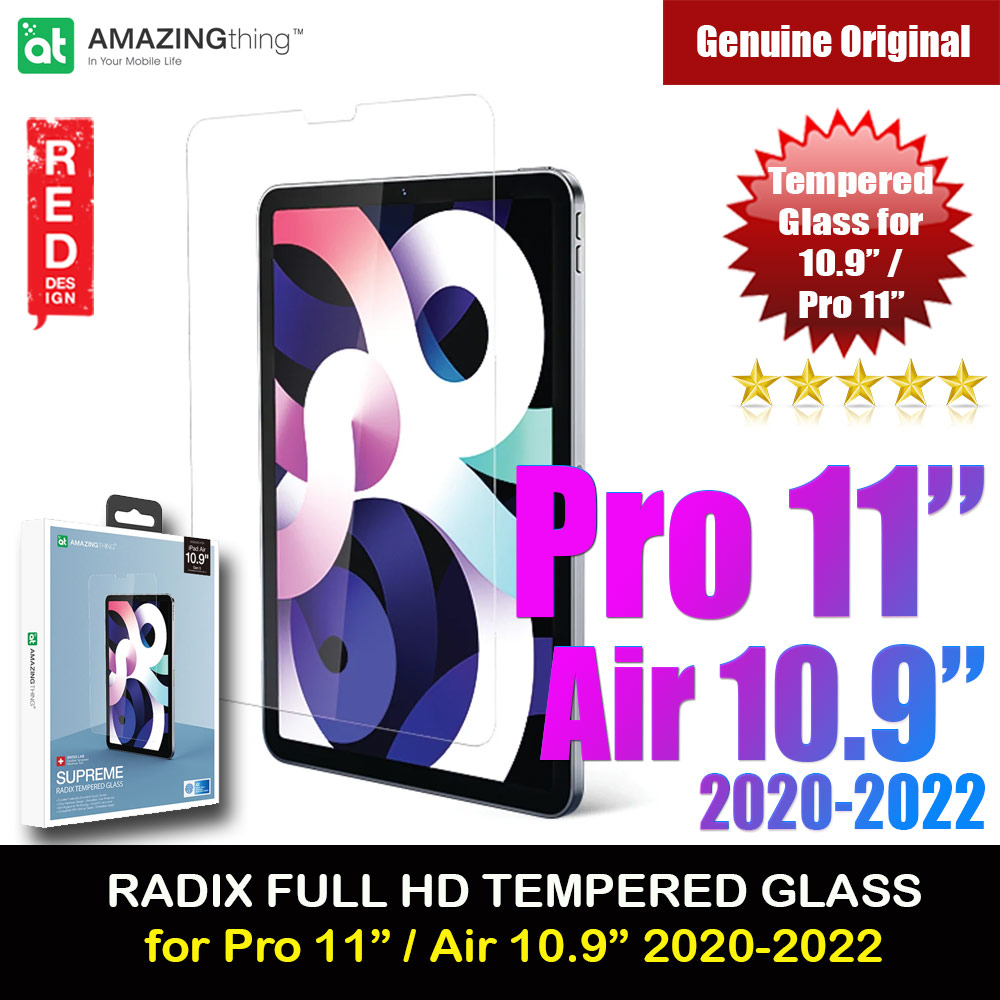 Picture of AMAZINGthing Premium SUPREMEGLASS Radix Tempered Glass for Apple iPad Pro 11 3rd Gen 2021 iPad Pro 11 4th Gen 2022 iPad Air 10.9 2022 0.33mm Apple iPad Air 10.9 5th Gen 2022- Apple iPad Air 10.9 5th Gen 2022 Cases, Apple iPad Air 10.9 5th Gen 2022 Covers, iPad Cases and a wide selection of Apple iPad Air 10.9 5th Gen 2022 Accessories in Malaysia, Sabah, Sarawak and Singapore 