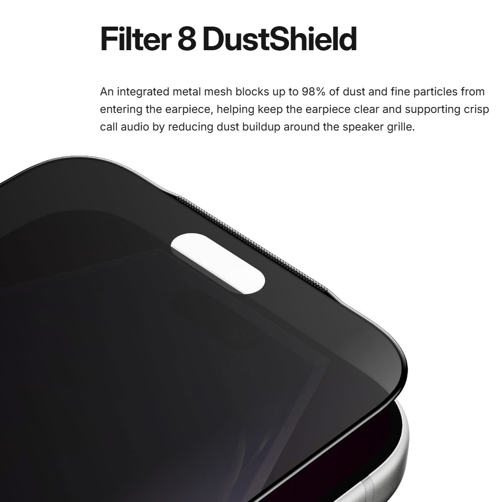 Picture of Apple iPhone 18 Pro Max Screen Protector | Amazingthing Titan Care Privacy 3D Frame Full Tempered Glass Screen Protector with Dust Filter for iPhone 18 Pro Max 6.9 - Privacy