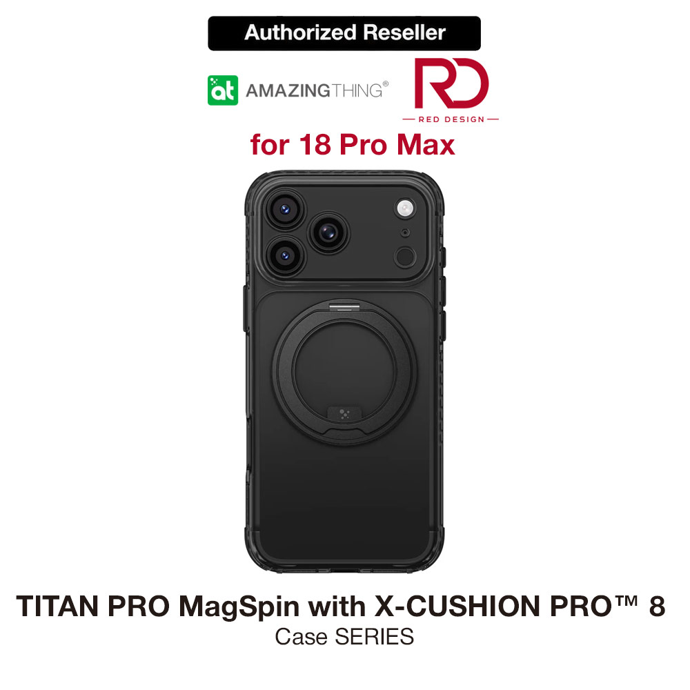 Picture of Amazingthing TITAN PRO MagSpin Magnetic Kickstand Case with X-CUSHION PRO Protection for iPhone 18 Pro Max 6.9 - Black Apple iPhone 18 Pro Max- Apple iPhone 18 Pro Max Cases, Apple iPhone 18 Pro Max Covers, iPad Cases and a wide selection of Apple iPhone 18 Pro Max Accessories in Malaysia, Sabah, Sarawak and Singapore 
