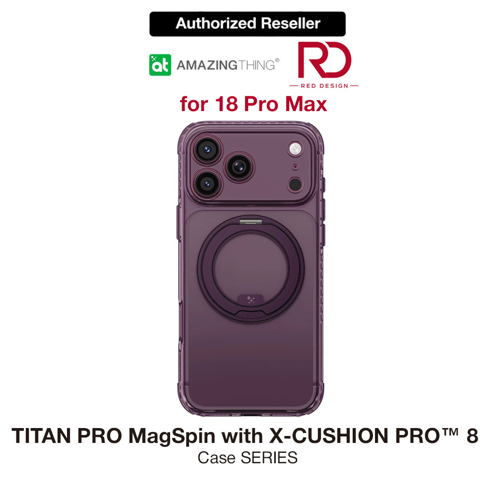 Picture of Amazingthing TITAN PRO MagSpin Magnetic Kickstand Case with X-CUSHION PRO Protection for iPhone 18 Pro Max 6.9 - Purple Apple iPhone 18 Pro Max- Apple iPhone 18 Pro Max Cases, Apple iPhone 18 Pro Max Covers, iPad Cases and a wide selection of Apple iPhone 18 Pro Max Accessories in Malaysia, Sabah, Sarawak and Singapore 