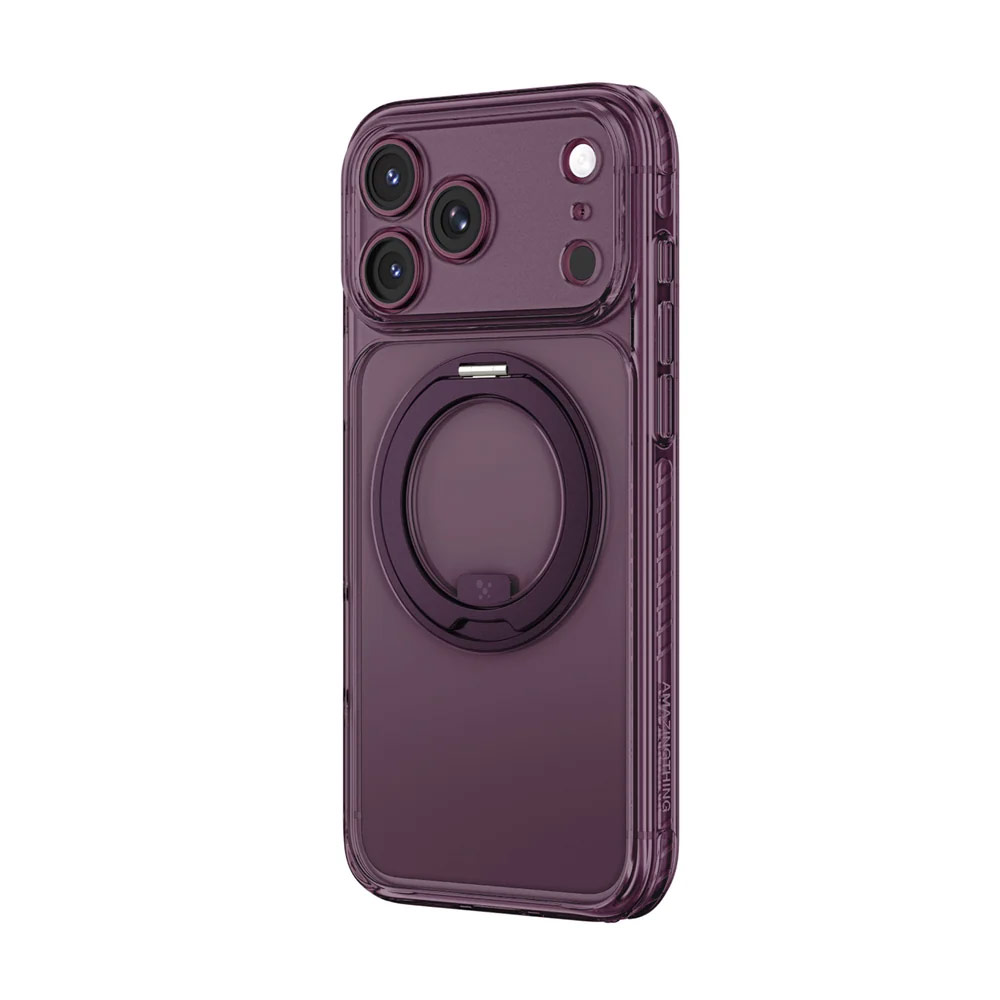 Picture of Apple iPhone 18 Pro Case | Amazingthing TITAN PRO MagSpin Magnetic Kickstand Case with X-CUSHION PRO Protection for iPhone 18 Pro 6.3 - Purple