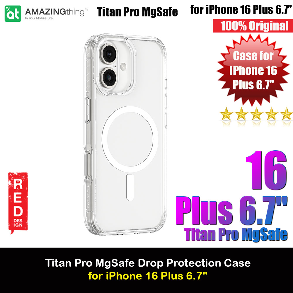 Picture of Amazingthing TITAN PRO Magsafe Compatible Drop Proof Case for iPhone 16 Plus 6.7 (Clear) Apple iPhone 16 Plus 6.7- Apple iPhone 16 Plus 6.7 Cases, Apple iPhone 16 Plus 6.7 Covers, iPad Cases and a wide selection of Apple iPhone 16 Plus 6.7 Accessories in Malaysia, Sabah, Sarawak and Singapore 