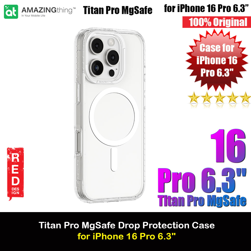 Picture of Amazingthing TITAN PRO Magsafe Compatible Drop Proof Case for iPhone 16 Pro 6.3 (Clear) Apple iPhone 16 Pro 6.3- Apple iPhone 16 Pro 6.3 Cases, Apple iPhone 16 Pro 6.3 Covers, iPad Cases and a wide selection of Apple iPhone 16 Pro 6.3 Accessories in Malaysia, Sabah, Sarawak and Singapore 