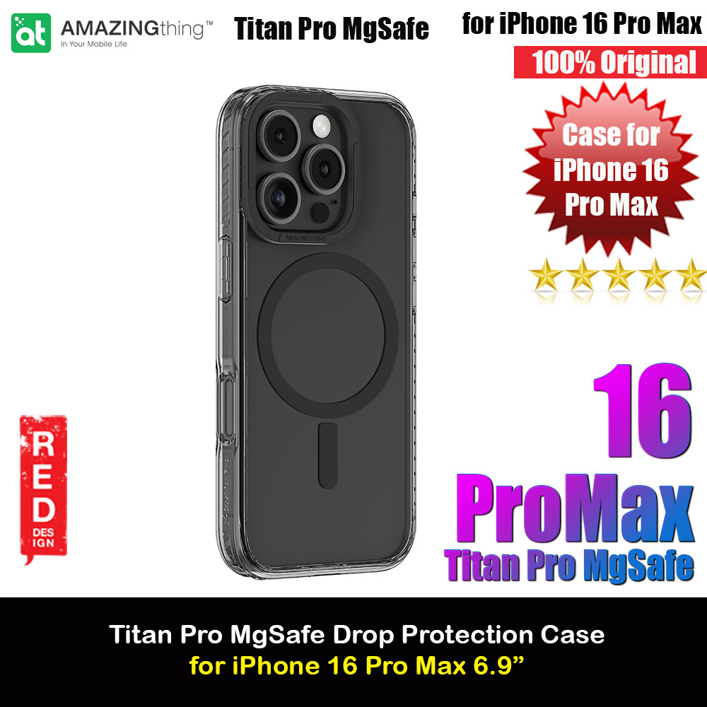 Picture of Amazingthing TITAN PRO Magsafe Compatible Drop Proof Case for iPhone 16 Pro Max 6.9 (Black) Apple iPhone 16 Pro Max 6.9- Apple iPhone 16 Pro Max 6.9 Cases, Apple iPhone 16 Pro Max 6.9 Covers, iPad Cases and a wide selection of Apple iPhone 16 Pro Max 6.9 Accessories in Malaysia, Sabah, Sarawak and Singapore 