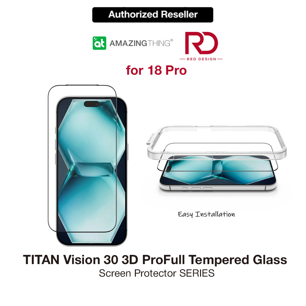 Picture of Amazingthing TITAN Vision 30 3D Pro Frame Full Tempered Glass Screen Protector with Dust Filter for for iPhone 18 Pro - Clear Apple iPhone 18 Pro- Apple iPhone 18 Pro Cases, Apple iPhone 18 Pro Covers, iPad Cases and a wide selection of Apple iPhone 18 Pro Accessories in Malaysia, Sabah, Sarawak and Singapore 