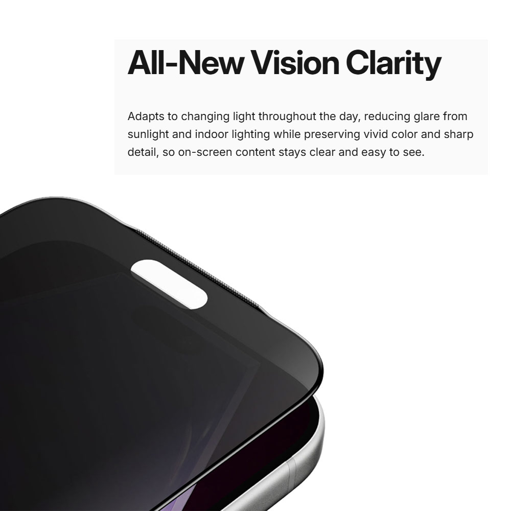 Picture of Apple iPhone 18 Pro Max Screen Protector | Amazingthing Titan Vision Privacy 3D Frame Full Tempered Glass Screen Protector with Dust Filter for iPhone 18 Pro Max 6.9 - Privacy