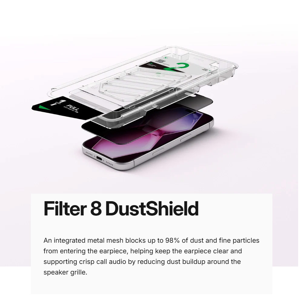 Picture of Apple iPhone 18 Pro Max Screen Protector | Amazingthing Titan Vision Privacy 3D Frame Full Tempered Glass Screen Protector with Dust Filter for iPhone 18 Pro Max 6.9 - Privacy