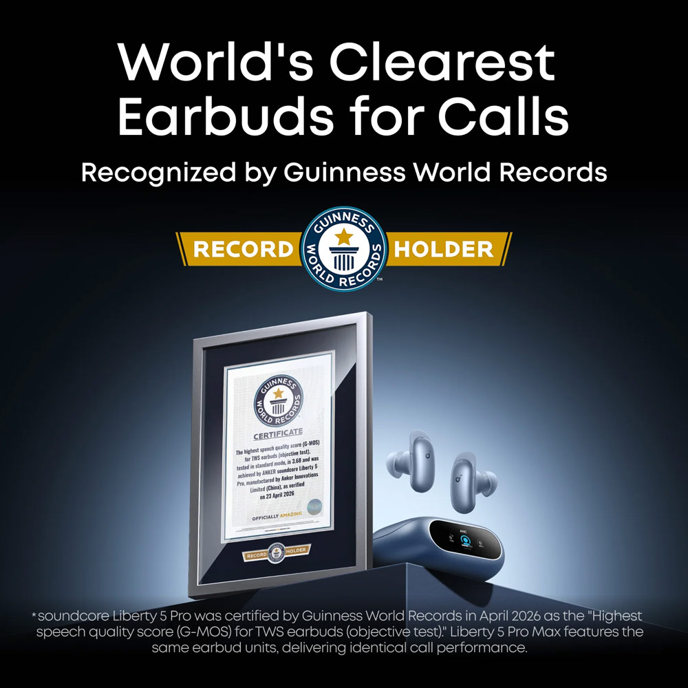 Picture of Soundcore by Anker Liberty 5 Pro ANC Wireless Earbuds Guinness World Records Clearest Clear Calls Adaptive Noise Cancelling LDAC Hi-Res Audio TWS Earbuds (Rose Gold)
