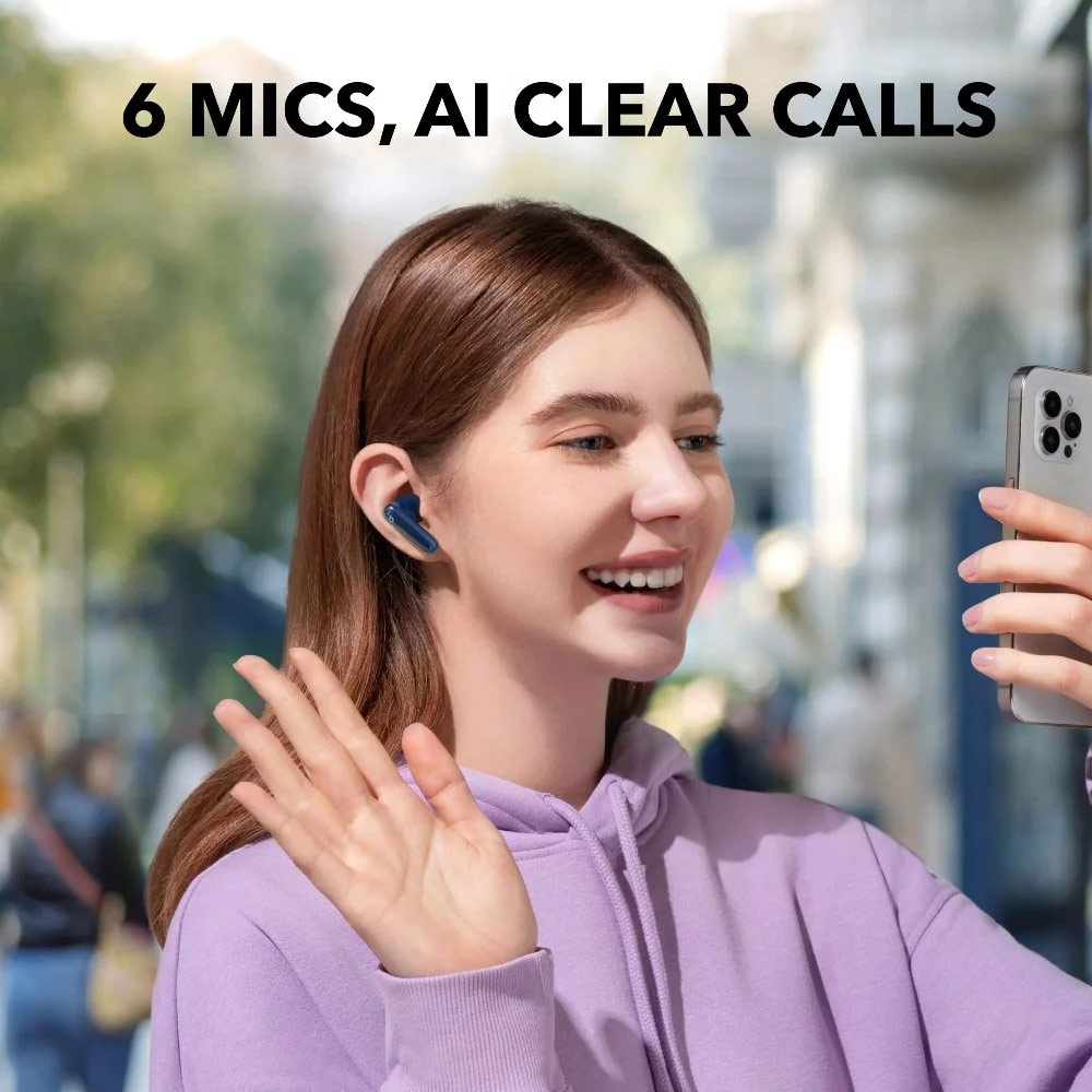 Picture of Anker Soundcore P40i Wireless Earbuds With Noise Cancelling Adaptive Heavy Bass 60H Playtime (Black)