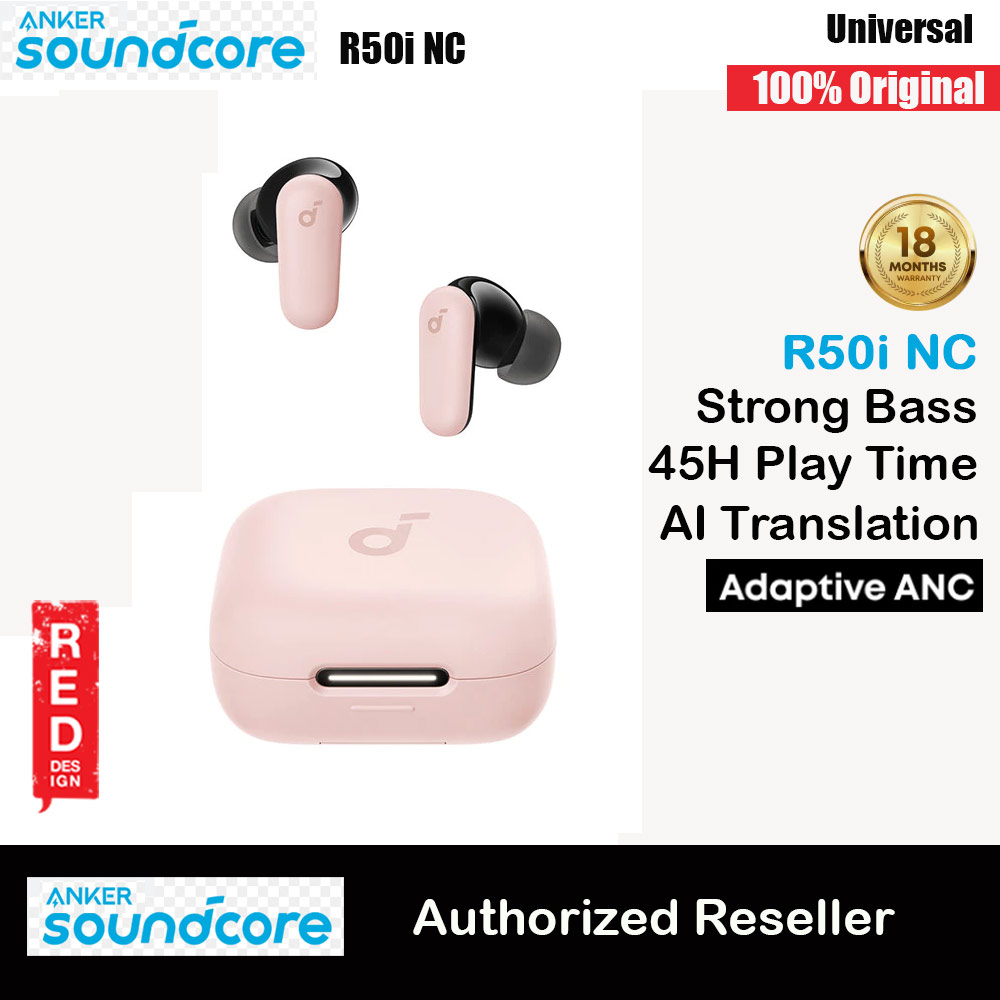 Picture of Soundcore by Anker R50i NC Earbuds Adaptive ANC Bluetooth 5.4 TWS 45Hours Long Play Time Headsets A3959 (Pink) Red Design- Red Design Cases, Red Design Covers, iPad Cases and a wide selection of Red Design Accessories in Malaysia, Sabah, Sarawak and Singapore 