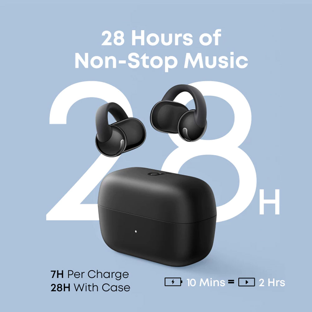 Picture of soundcore by ANKER C50i Open Ear Earbuds Clip Earphone Comfort Stable Fit Free Sport Earbud with Strong Bass Clear Call (Black)