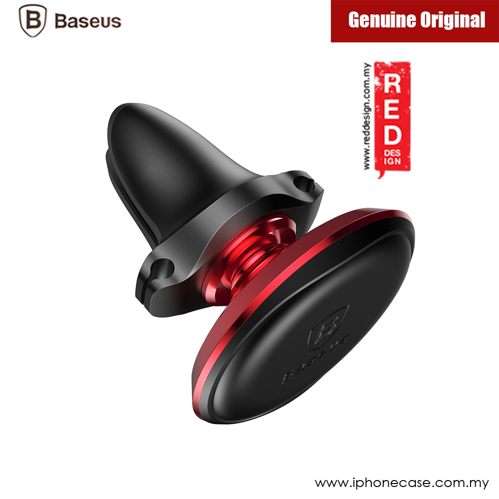 Picture of Baseus Magnetic Air Con Vent Suction Bracket Car Mount with Cable Clip (Red)