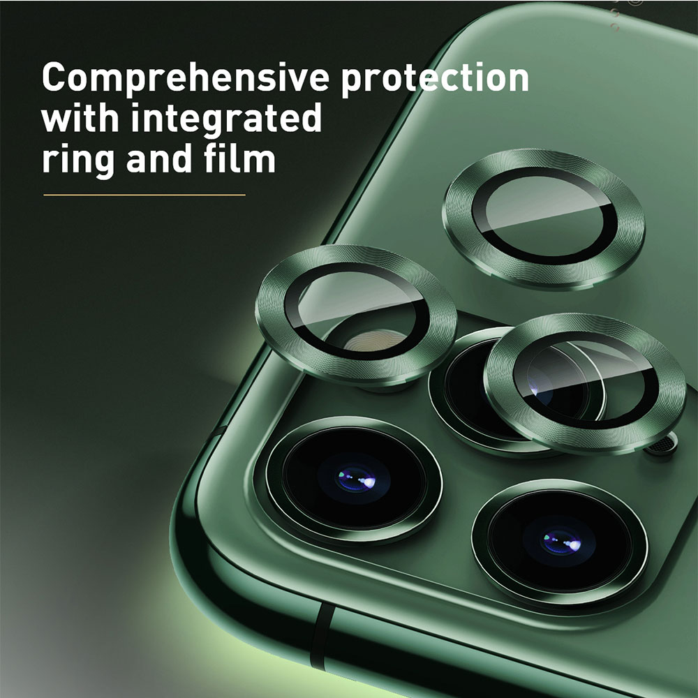 Picture of Apple iPhone 11 6.1  | Baseus Alloy Ring Lens Film Protector Independent Fully Cover Lens Film for iPhone 11 6.1  (Black)