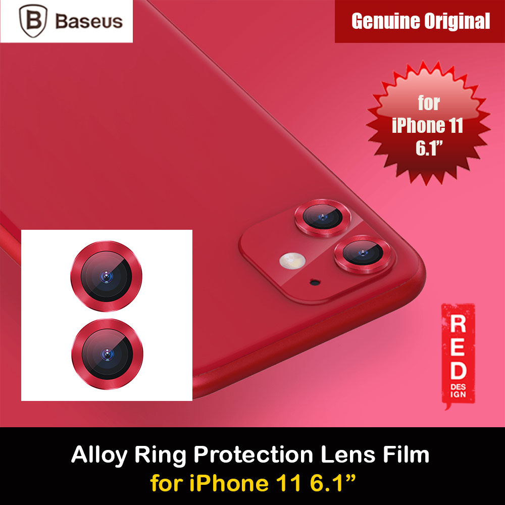 Picture of Baseus Alloy Ring Lens Film Protector Independent Fully Cover Lens Film for iPhone 11 6.1  (Red) Apple iPhone 11 6.1- Apple iPhone 11 6.1 Cases, Apple iPhone 11 6.1 Covers, iPad Cases and a wide selection of Apple iPhone 11 6.1 Accessories in Malaysia, Sabah, Sarawak and Singapore 