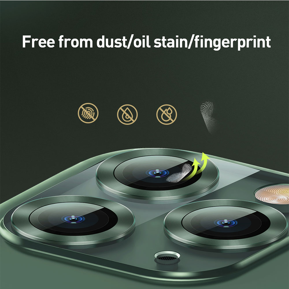 Picture of Apple iPhone 11 Pro 5.8  | Baseus Alloy Ring Lens Film Protector Independent Fully Cover Lens Film for iPhone 11 Pro Max 6.5 iPhone 11 Pro 5.8  (Gray)