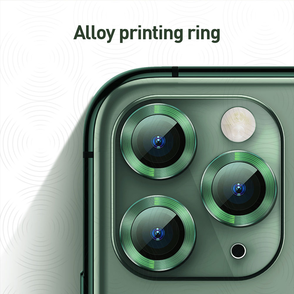 Picture of Apple iPhone 11 Pro 5.8  | Baseus Alloy Ring Lens Film Protector Independent Fully Cover Lens Film for iPhone 11 Pro Max 6.5 iPhone 11 Pro 5.8  (Silver)