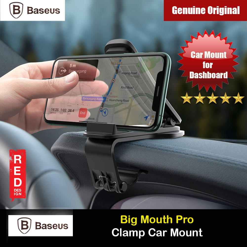 Picture of Baseus Big Mount Pro Car Mount Big Clamp Car Mount for Car Dashboard (Black) Red Design- Red Design Cases, Red Design Covers, iPad Cases and a wide selection of Red Design Accessories in Malaysia, Sabah, Sarawak and Singapore 