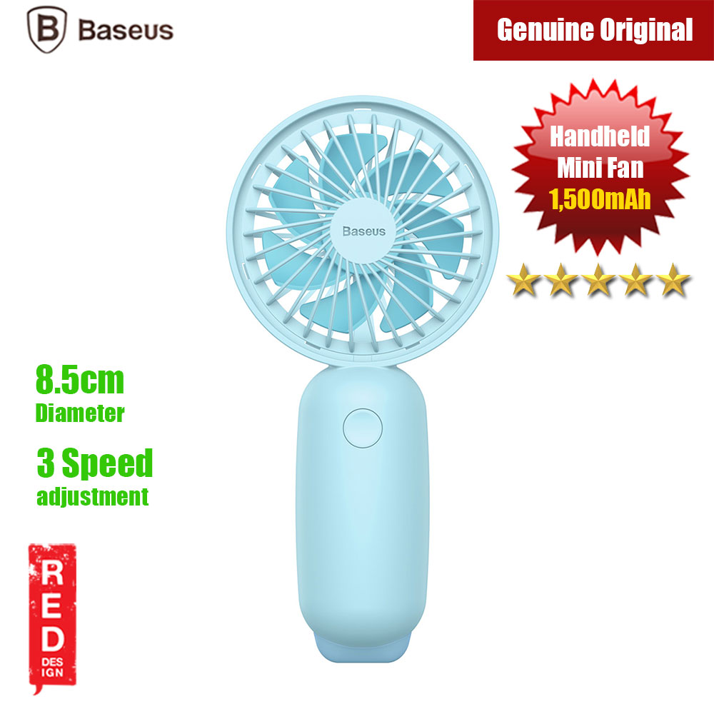 Picture of Baseus 1500mah Rechargeable Battery Fan Office Home Outdoor Portable Handheld Mini Fan 3 Speed Adjustable Cooling Fan (Blue) Red Design- Red Design Cases, Red Design Covers, iPad Cases and a wide selection of Red Design Accessories in Malaysia, Sabah, Sarawak and Singapore 