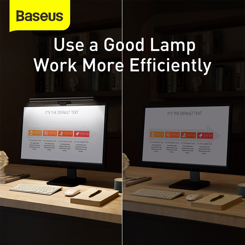 Picture of Baseus iWork Series USB Asymmetric Light Source Screen Hanging LED Light Youth (Black)