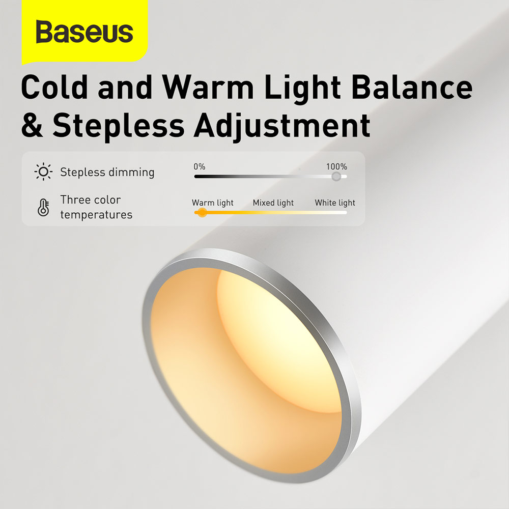 Picture of Baseus iWork Spotlight Desk LED Lamp Adjustable Lamp Brightness Warm Cold LED Lamp Recharable Lamp