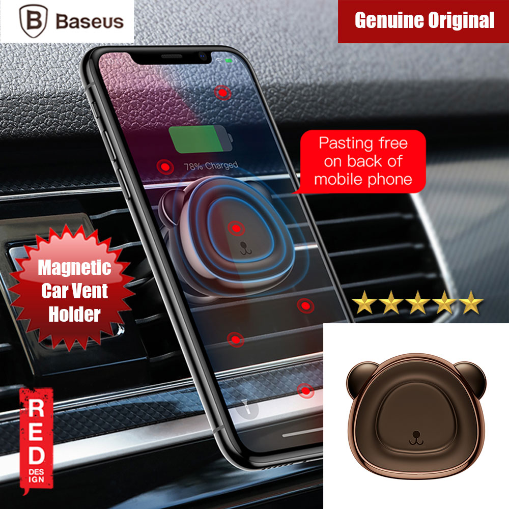 Picture of Baseus Little Bear Series Strong Magnetic Air Con Vent Suction Bracket Car Mount (Brown) Red Design- Red Design Cases, Red Design Covers, iPad Cases and a wide selection of Red Design Accessories in Malaysia, Sabah, Sarawak and Singapore 