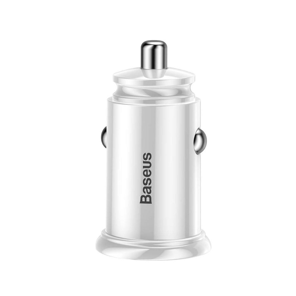 Picture of Baseus Small Mini USB A 30W Max Quick Charge Car Charger QC3.0 SCP AFC VOOC (White)