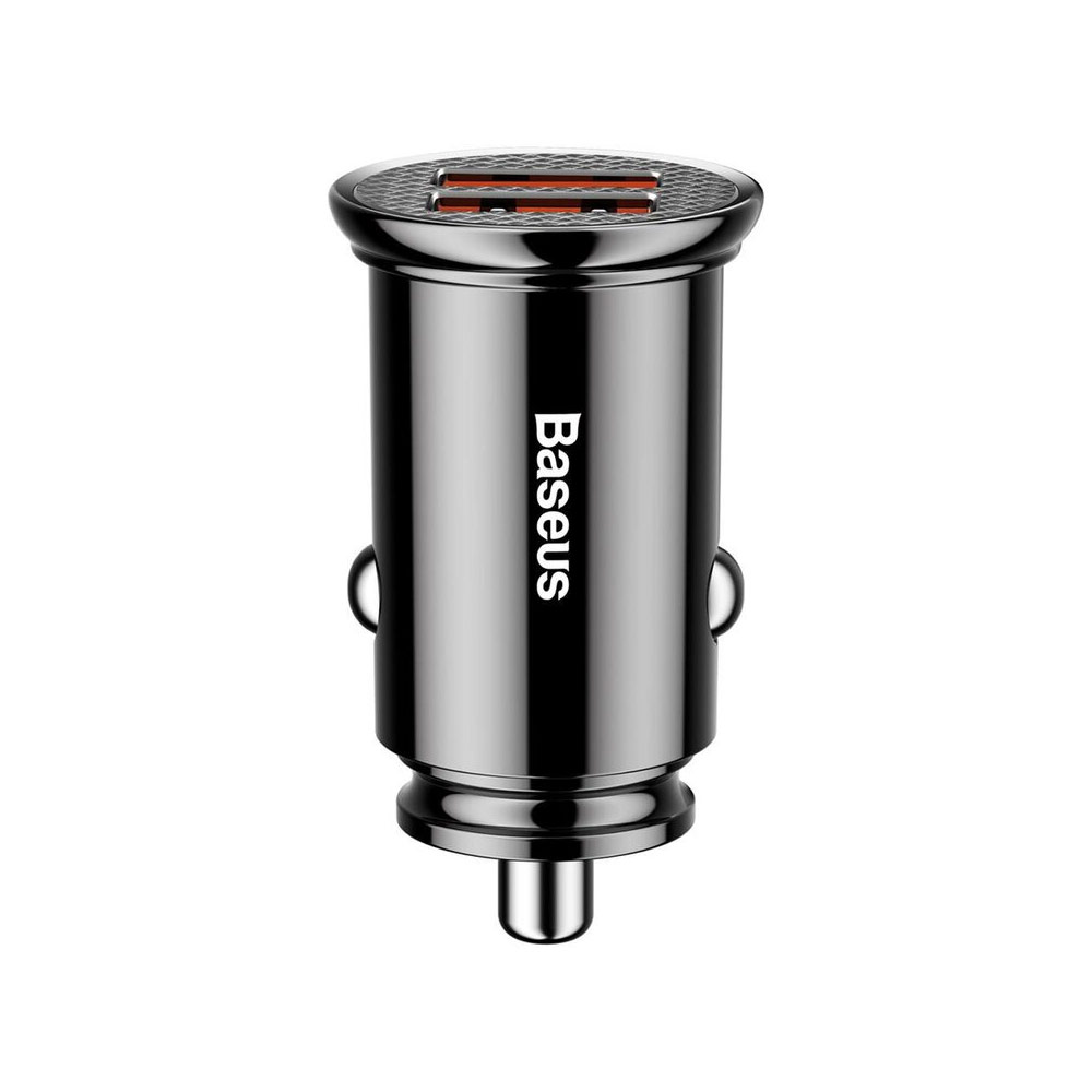 Picture of Baseus Small Mini USB A 30W Max Quick Charge Car Charger QC3.0 SCP AFC VOOC (Black)