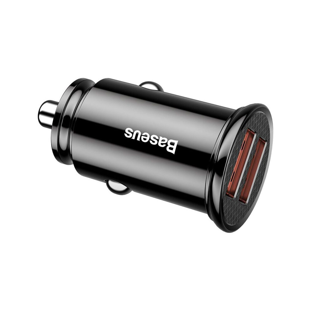 Picture of Baseus Small Mini USB A 30W Max Quick Charge Car Charger QC3.0 SCP AFC VOOC (Black)